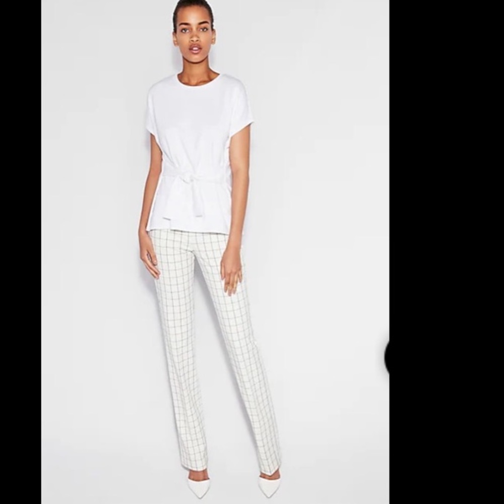 Express Short sleeve tie waist top